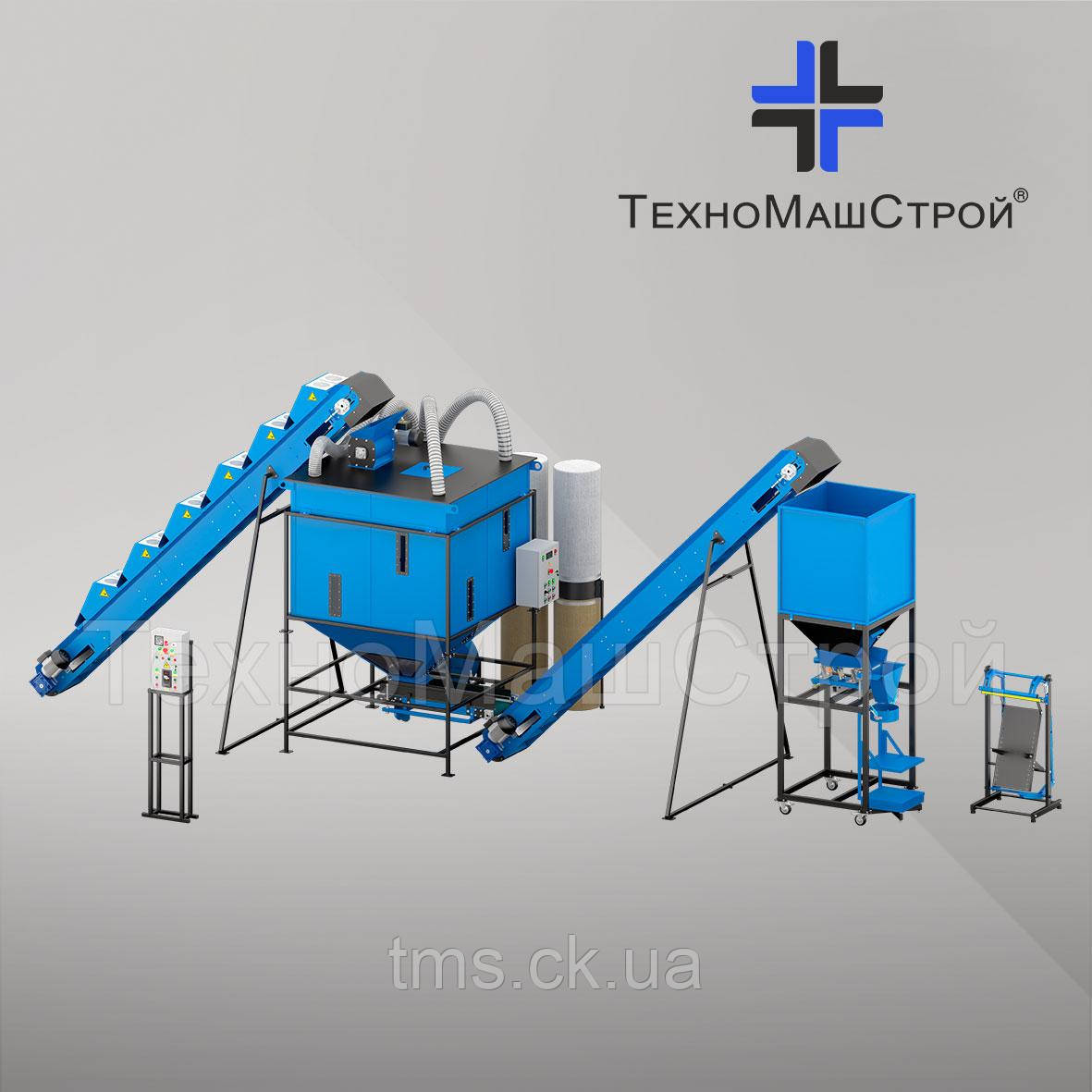 Лінія охолодження та фасування гранул на базі БО-2500