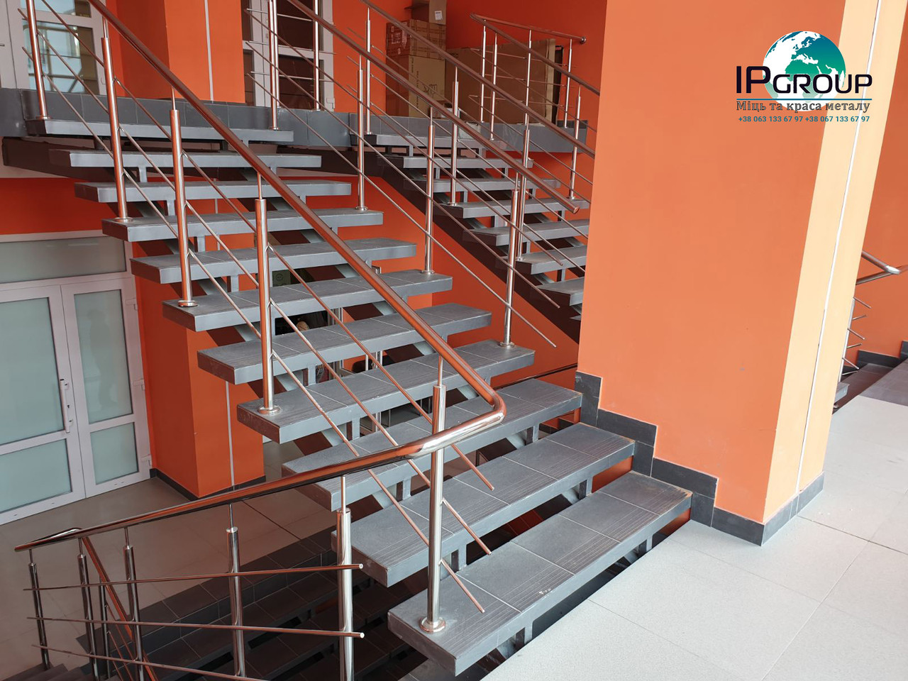 Перила для сходів з нержавіючої сталі