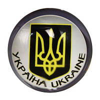 Магніт "Герб України", чорно-сірий