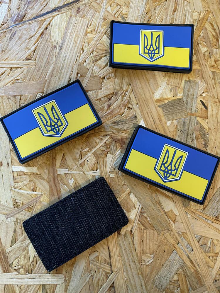 Купить Шеврон флаг Украины на липучке, ПВХ нашивки под заказ, цена 40 ...