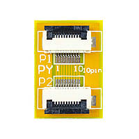 FFC Extension board 10*10pin 0.5mm, (20*14mm, flip)