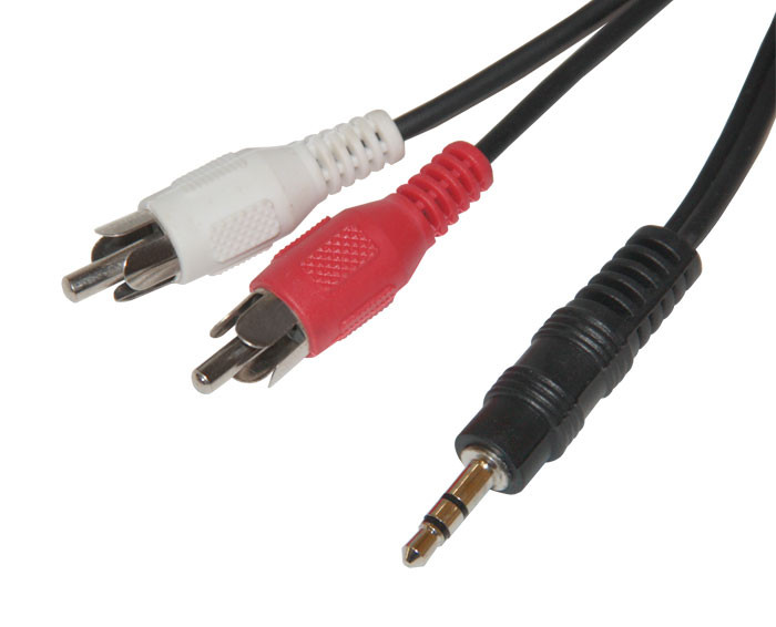 3,5 mm-2 RCA 1,2 метрів
