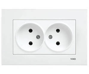 Viko Karre розетка 2-я без заземлення біла