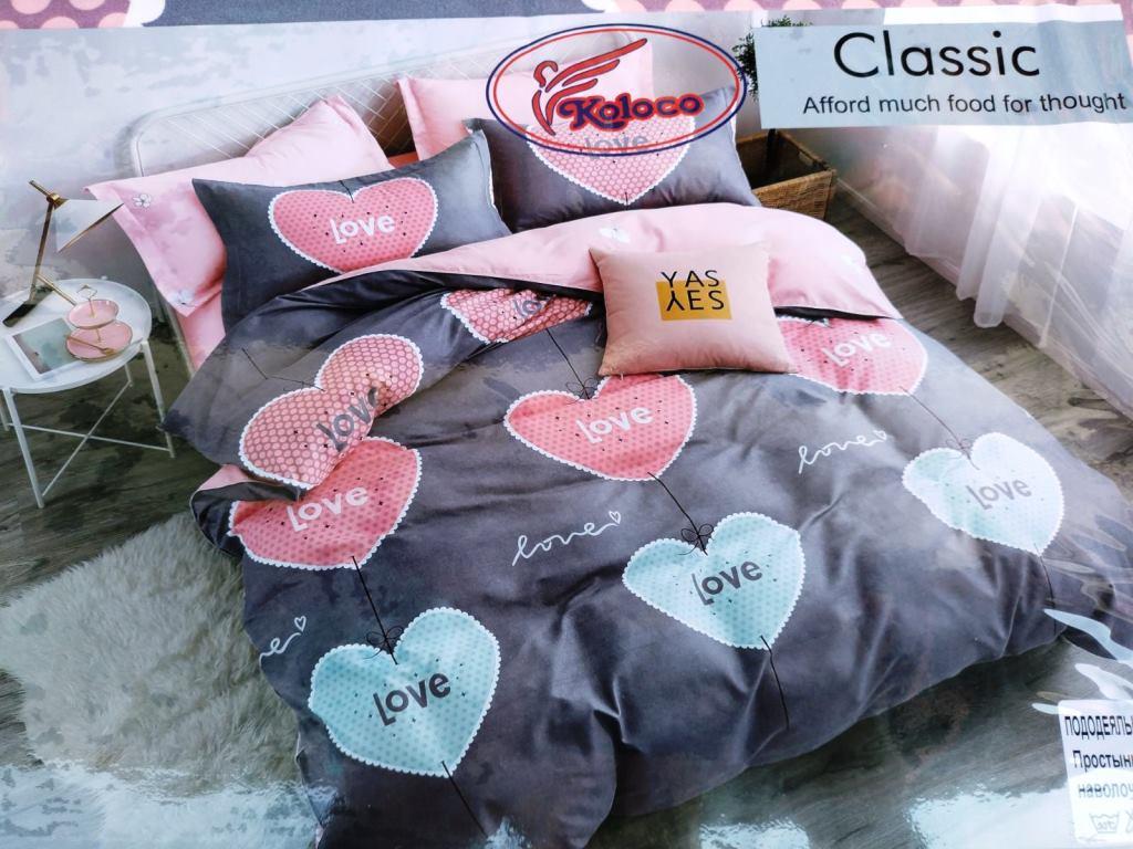 Постільні комплекти Фланель Євро розмір "Love"