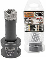 Алмазне свердло/коронка вакуумного спікання 16 мм M14 (C4822)