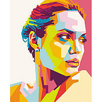 Картина по номерам "Анджелина Джоли" Art Craft 10296-AC 40х50 см топ