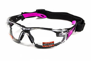 Окуляри захисні з ущільнювачем Global Vision Pink-IT (clear) прозорі