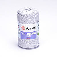 Пряжа YarnArt Twisted Macrame 3мм 756 Светлый Серый (Ярнарт Твистид Макраме 3 мм)