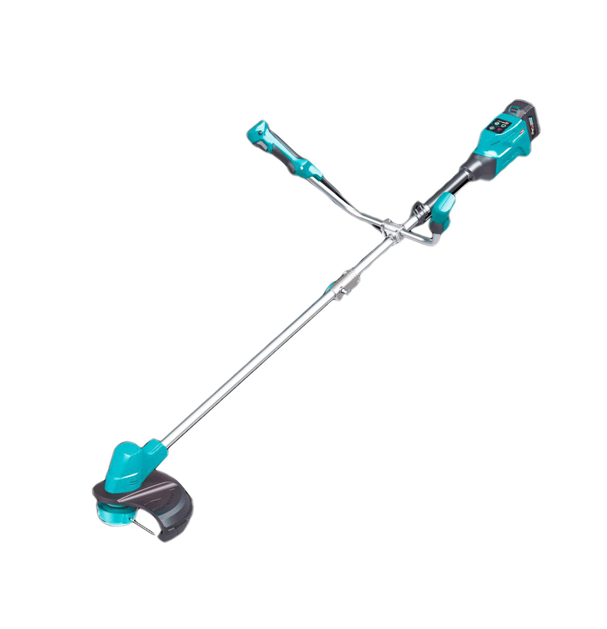 Акумуляторний тример безщітковий Grand АТГ-21 2в1 (2 акумулятора 21 В, 4А*ч, котушка з ліскою і ніж), фото 1