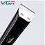 Акумуляторна машинка триммер для стрижки волосся та бороди професійна бритва для чоловіків VGR V 021, фото 4