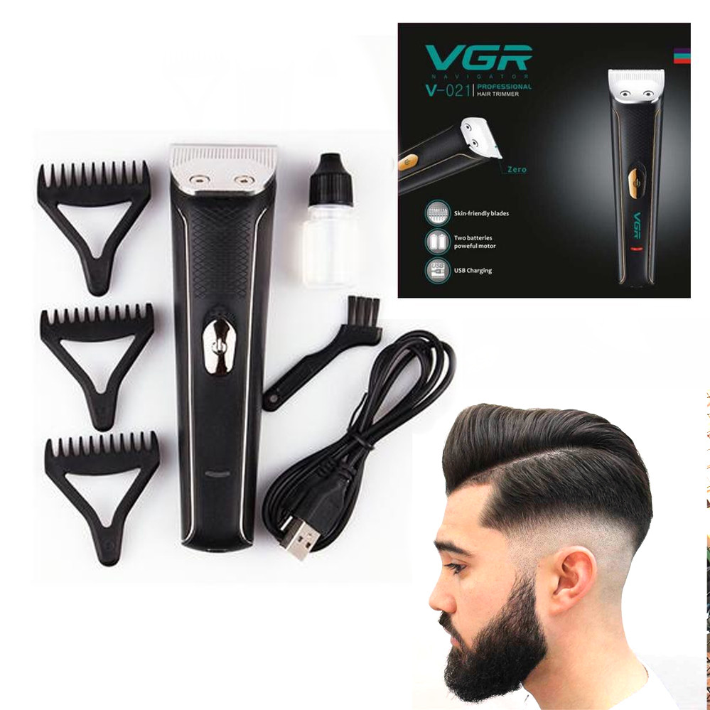 Професійна акумуляторна машинка триммер для стрижки волосся та бороди бритва для чоловіків VGR V-021