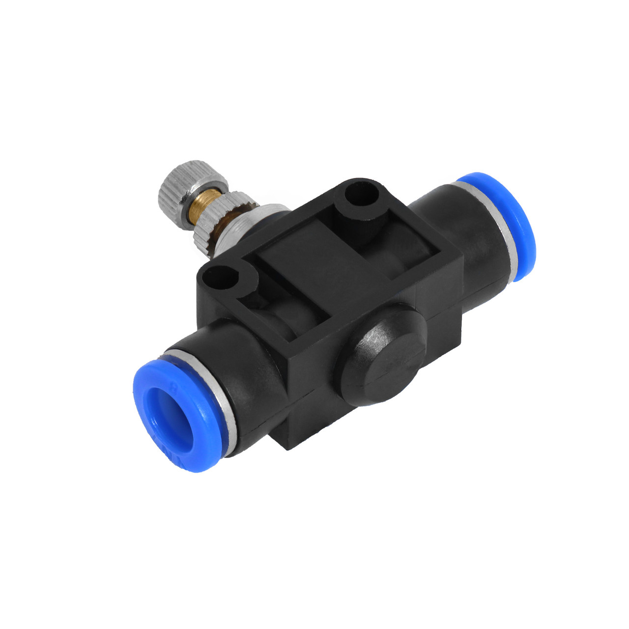 Фітинг цанговий LSA6 Т-подібний з отвором для трубки 6 мм (регулятор подачі повітря)