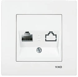 Viko Karre Розетка комп'ютерна RJ-45 Cat.5E біла