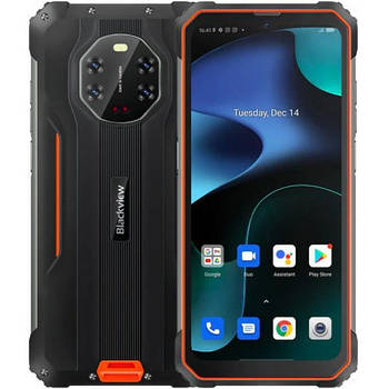 Смартфон Blackview BV8800 8/128 Orange, 50+2+8+20/16Мп, 8380mAh,6.58'' IPS, 4G, Helio G96