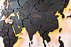 Дерев'яна карта світу на стіну CraftBoxUA з led підсвічуванням, фото 8