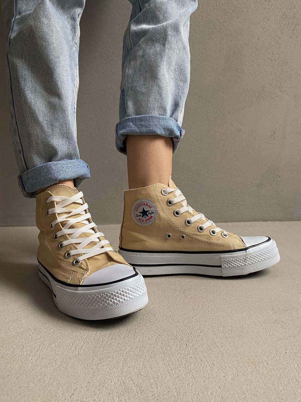 Жіночі кеди Converse Chuck Taylor High Sole Beige ALL07758, фото 1