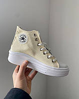 Женские кеды Converse Chuck Taylor All Star Move Beige ALL08306