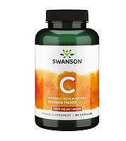 Витамин С з шиповником, Vitamin C, Swanson, 1000 мг, 90 капсул