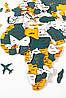 Карта світу на стіну з дерева зі столицями та країнами, фото 6