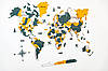 Карта світу на стіну з дерева зі столицями та країнами, фото 9