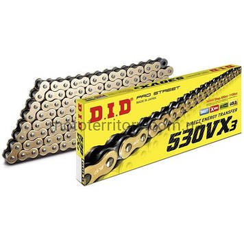 ЦАПЬ ПРИВОДНА D.I.D. 530 (50)VX G&B-116 GOLD X-RING, Origin Japan