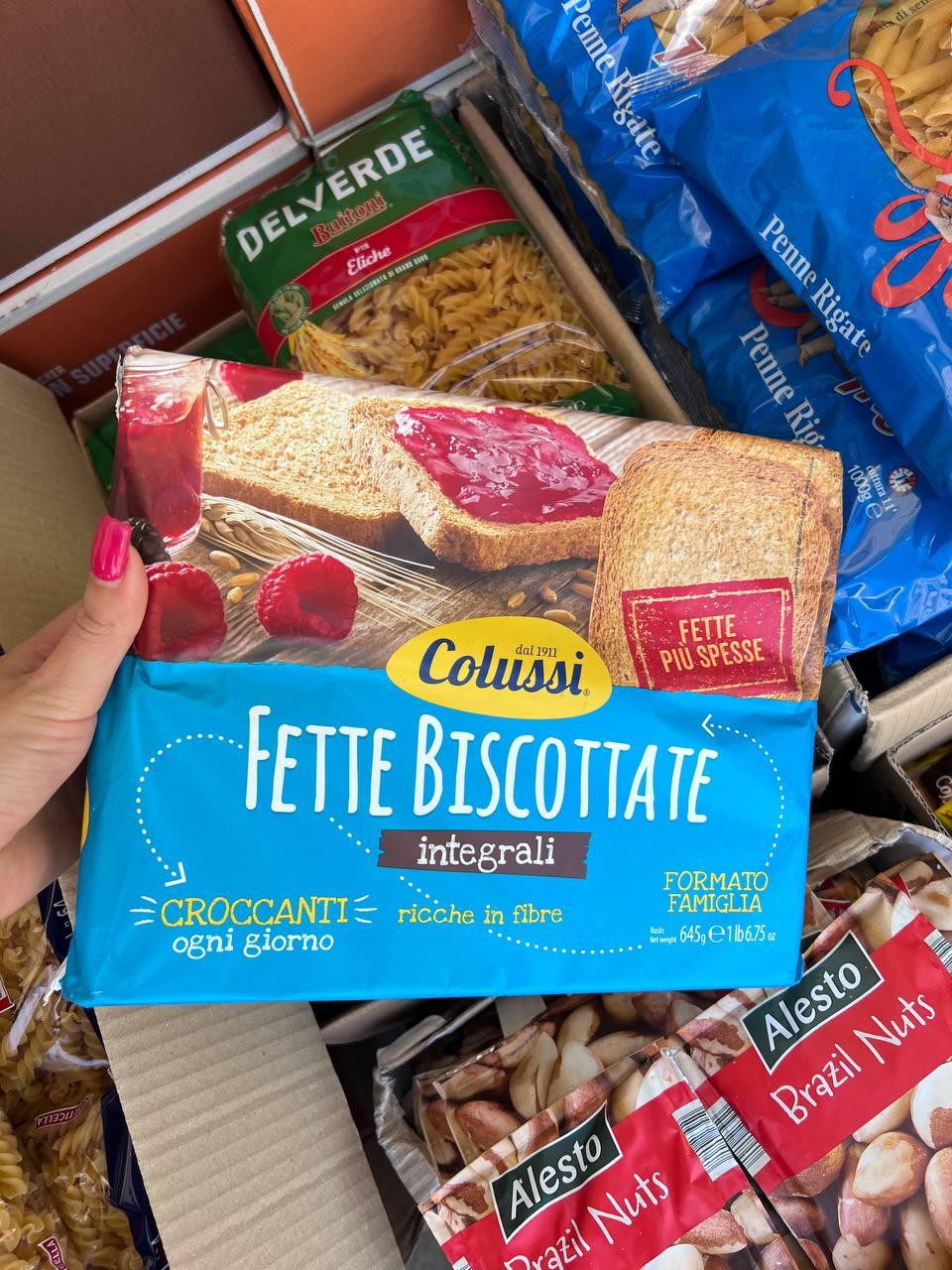 Сухарі цільнозернові Colussі "Fette Biscottate Integrali" 645 гр. Італія