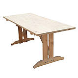 Дерев'яний садовий стіл 1,95 м "Стайл". Колір: Без фарбування, фото 6