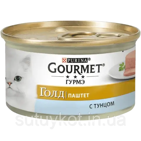 Purina Gourmet Gold Пурина Гурмет Голд консервований корм паштет з тунцем для котів, 85 гр.