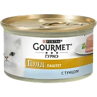 Purina Gourmet Gold Пурина Гурмет Голд консервированный корм паштет с тунцом для кошек,, 85 гр.