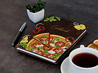 Книга для рецептів у дерев'яній обкладинці «Pizza»