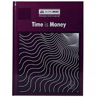 Канцелярська книга А4 BUROMAX 2400-107 тв. обкл. 96арк. клітинка TIME IS MONEY фіолетова (1/8)