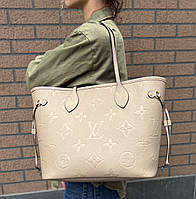 Сумка Louis Vuitton Neverfull кремова (Луї Вітон)