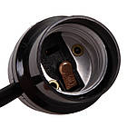 Патрон Е27 для лампи Едісона — чорний із вимикачем, фото 7