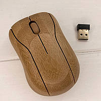 Деревянная беспроводная настольная Bluetooth мышка для ПК и ноутбуков Mouse от "SKINWOOD" SM-001