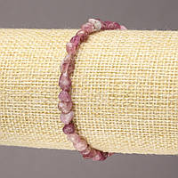 Браслет на резинці з натурального каменю Турмалін галтівка d-5х7мм +- купити біжутерію оптом в інтернеті