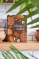 Кулинарная книга для рецептов в деревянном переплете на кольцах А5 на 80 страниц