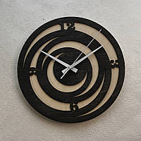 Часы из натурального дерева стрелочные настенные круглые D 30 cм Тренд 2 от "SKINWOOD" NW-11