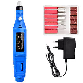 Портативна фрезер-ручка (міні) для апаратного манікюру - 13000 об./хв. 9 Вт. Синій