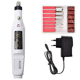 Портативна фрезер-ручка (міні) для апаратного манікюру - 13000 об./хв. 9 Вт. Білий