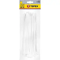 Хомут TOPEX 4.8х300 мм White пластиковый (44E979)