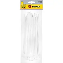 Хомут TOPEX 4.8х300 мм White пластиковий (44E979)