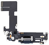 Шлейф iPhone 13 з роз'ємом зарядки з мікрофонами чорний Midnight оригінал