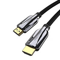 Кабель VENTION HDMI v2.1 в тканевой оплетке с цинковыми коннекторами 1.5м Black (AALBG)