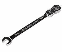 Ключ рожково-накидной шарнирный с трещоткой 8мм 3449 JTC