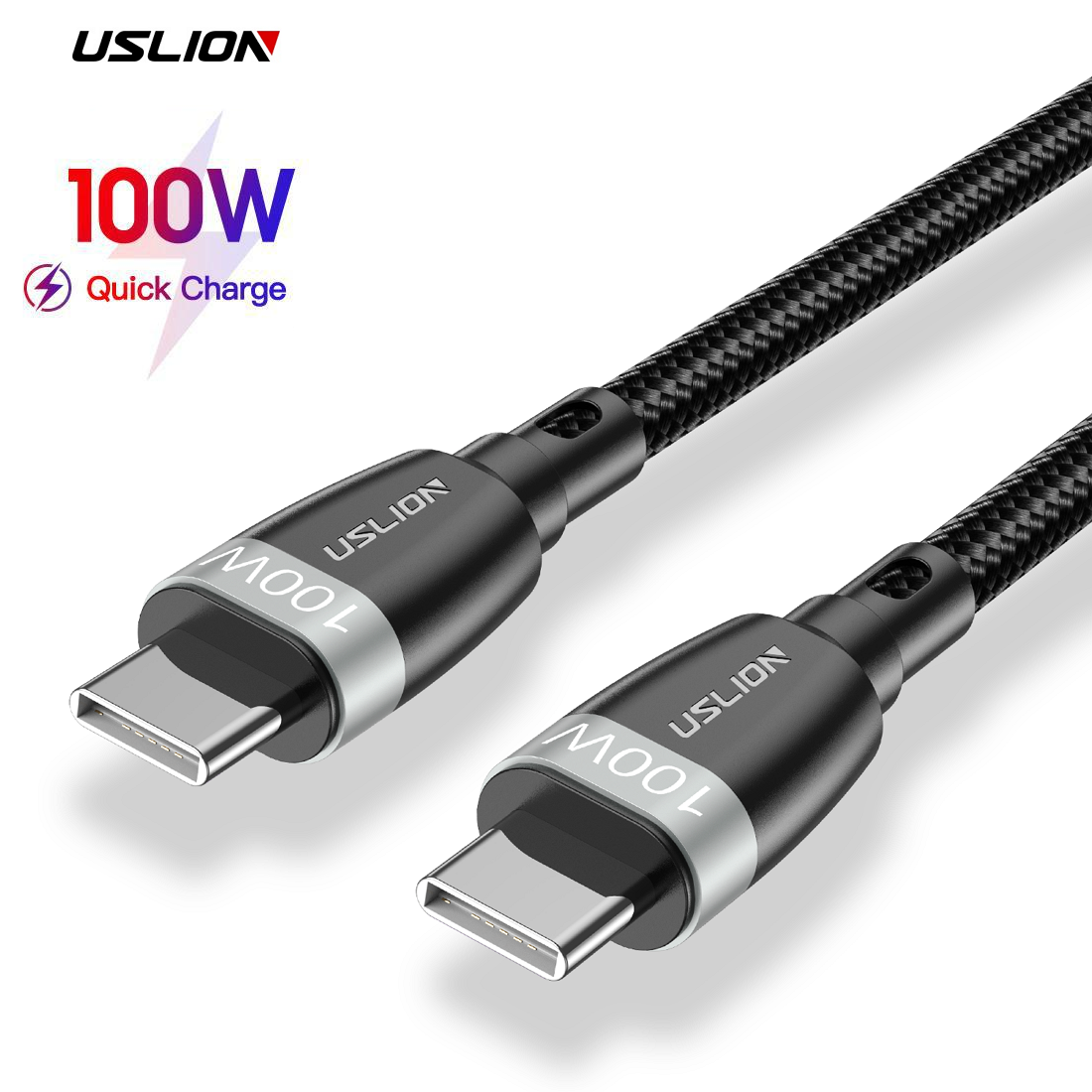 Кабель USB Type-C — USB Type-C (2m) 5 A 100 W PD Fast Charging дата-дрот швидкого заряджання передавання даних для