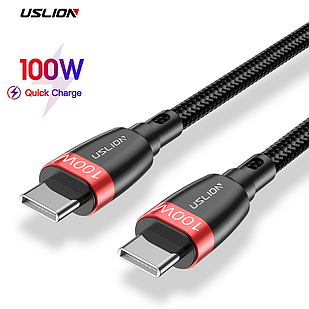 Кабель USB Type-C — USB Type-C (2m) 5 A 100 W PD Fast Charging дата-дрот швидкого заряджання передавання даних для