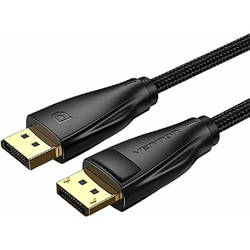 Кабель Vention DP 1.4 відеокабель DisplayPort в оплетці 1м Black (HCCBF)