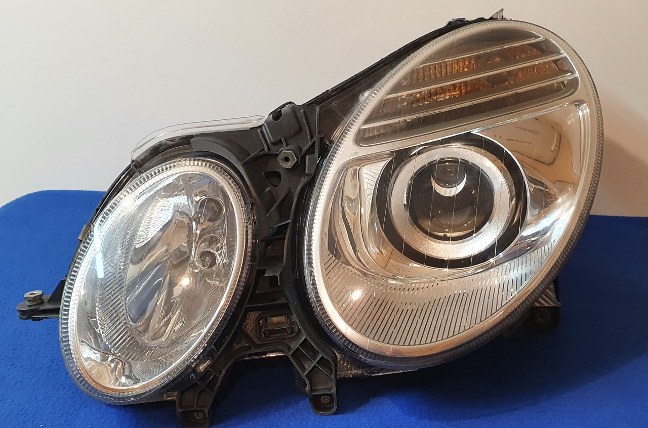 Встановлення BI-LED лінз у фари Mercedes Benz E Class W211 2006 — 2009