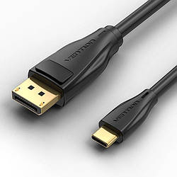 Видео кабель Vention USB-C - DP DisplayPort v1.2 1 м Black (CGYBF)