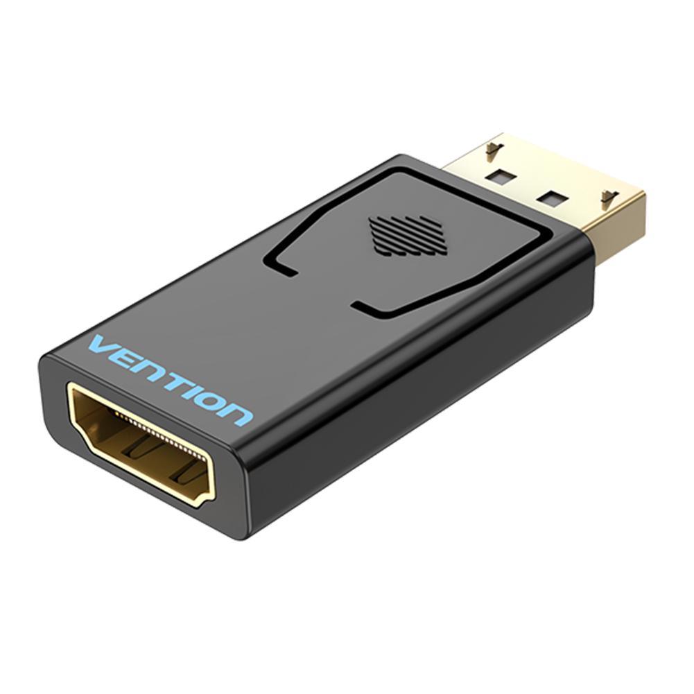 Адаптер перехідник Vention тато-мама DP-HDMI Audio Sync Transmission Black (HBKBO), фото 1